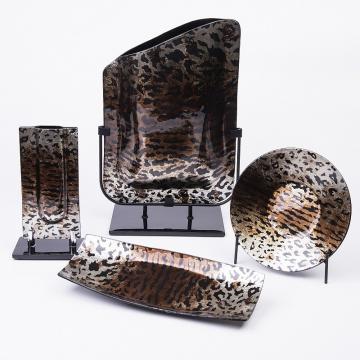 Glass Art Leopard