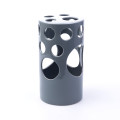 %68CFB CERAMIC HOLES vase cyl. grey H28