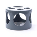 %*68CFB CERAMIC HOLES pot low grey D18