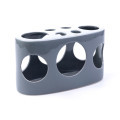 %68CFB CERAMIC HOLES bowl oval grey H16.