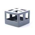 %68CFB CERAMIC HOLES pot cube grey H13.