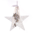 81HZB WOOD XMAS Star hanger white