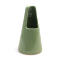 *%*28GXU CERAMIC FANTASY vase d/grn coni