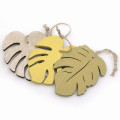 *%73ZLU WOOD tag leaf 3 assorti M