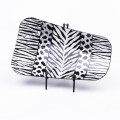 *%37CZR GLASS ART tiger plate rect L35.5