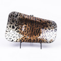 *%37CZR GLASS ART leopard plate rect L35
