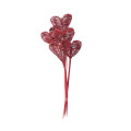 34TEA VINE HEART RED 5pc bunch