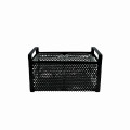 85SQK ZINC basket black 2 glasses L22