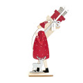 83XDL WOOD x-mas santa presents/deer H60