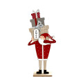 83XDL WOOD santa standing presents H45.5