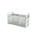 85SQK ZINC basket white 2 glasses L22