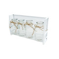 85SQK ZINC 4 glasses in white holder