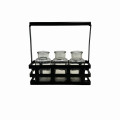 35SQN ZINC shelf 3 glasses black