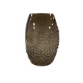 42BTK GLASS vase brown H28
