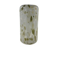 42BTK GLASS vase green/white H32