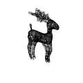 83HCK ROPE lights reindeer black 48cm