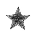 83HCK ROPE lights star black 30cm