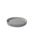 86CYK CERAMIC plate round grey