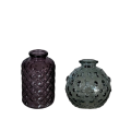 89JSK GLASS multi vases blue/pink 2ass