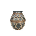 93QYK GLASS vase bulb with reed H23
