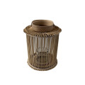 93QYK GLASS vase lantern reed H32