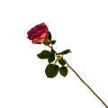 38HRN  SILK FLOWER single rose drpink H6