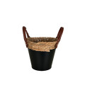 29QXE ZINC bucket black round H12.5