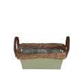 29QXE ZINC bucket rectangle grey H10