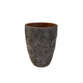 32CHE CEMENT vase circles H23