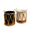 35LDE REED & ZINC pot round 2ass H28