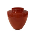 30BME GLASS vase aubergine L. D20 H35