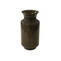 30BME GLASS vase olive green neck H35,5