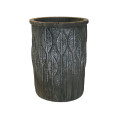 37SDE CEMENT vase feather silver H23