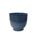 38SHE METAL ribbed pot blue D27 H25
