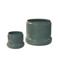 38SHE METAL fat base pot blue set/2 M+S