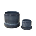 38SHE METAL fat base pot d.blue set/2L+S