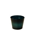 38SHE METAL ribbed pot glossyblue D15H12