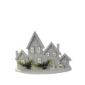 41HCE WOOD 4 houses round white H37 LED