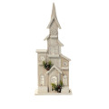 41HCE WOOD church white 7 windows H58+LD