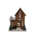 41HCE WOOD small+big house brown H30 led