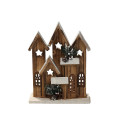 41HCE WOOD 4houses star brown H41 LEd