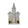 41HCE WOOD church+5houses white H44 LED