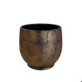 PSVE1 BLACK/GOLD (2) flowerpot D32 H30