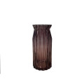 62DPE GLASS vase purple stripes D11.5H24