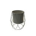 34SNN METAL pot creme round lines D18