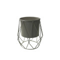 34SNN METAL pot creme round lines D15
