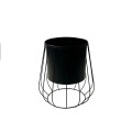 34SNN METAL pot black round lines D18