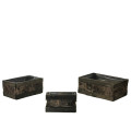31AHN WOOD tray rectangular set/3 dark
