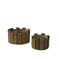 31AHN WOOD tray stripes round set/2