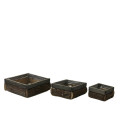 31AHN WOOD tray square set/3 light